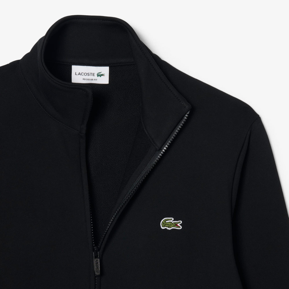 LACOSTE SUDADERA CON CREMALLERA DE FELPA DE ALGODÓN NOIR SH2195