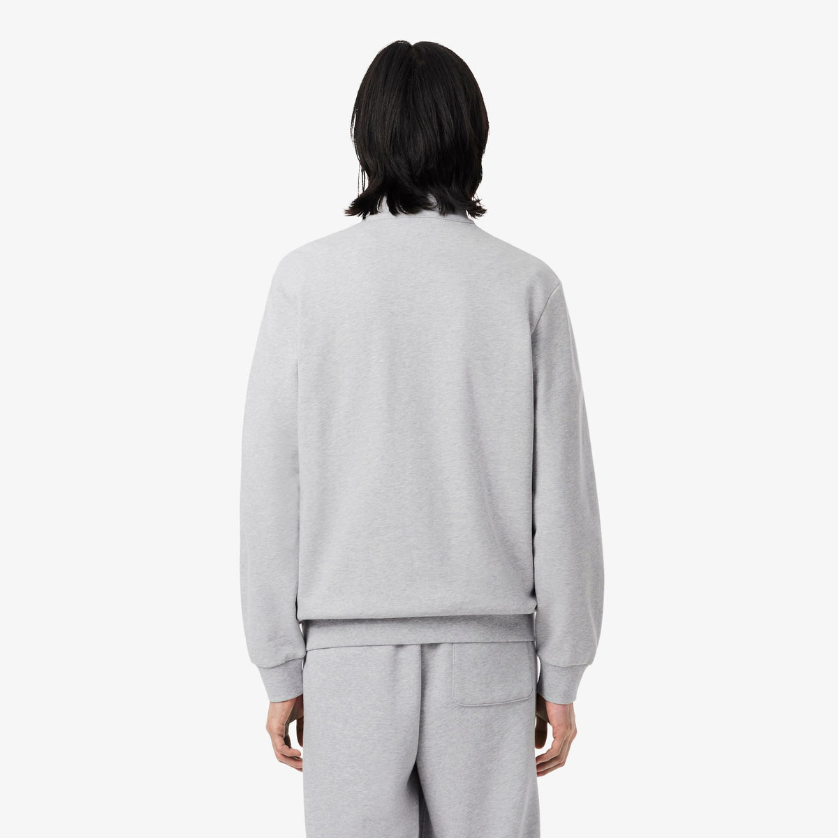 LACOSTE SUDADERA CON CREMALLERA DE FELPA DE ALGODÓN ARGENT CHINE SH2195