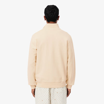 LACOSTE SUDADERA DE FELPA CUELLO ALTO CON MEDIA CREMALLERA NATUREL CLAIR SH9774