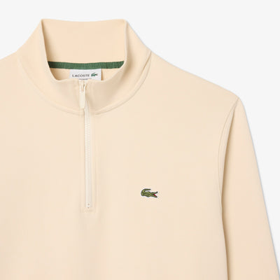 LACOSTE SUDADERA DE FELPA CUELLO ALTO CON MEDIA CREMALLERA NATUREL CLAIR SH9774