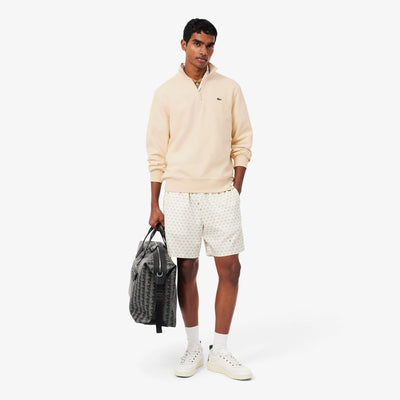 LACOSTE SUDADERA DE FELPA CUELLO ALTO CON MEDIA CREMALLERA NATUREL CLAIR SH9774