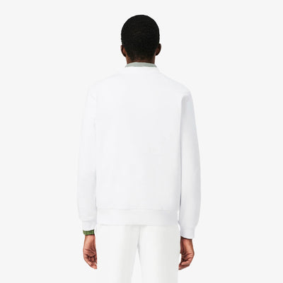 LACOSTE SUDADERA DE FELPA DE CORTE CLÁSICO BLANC SH9801