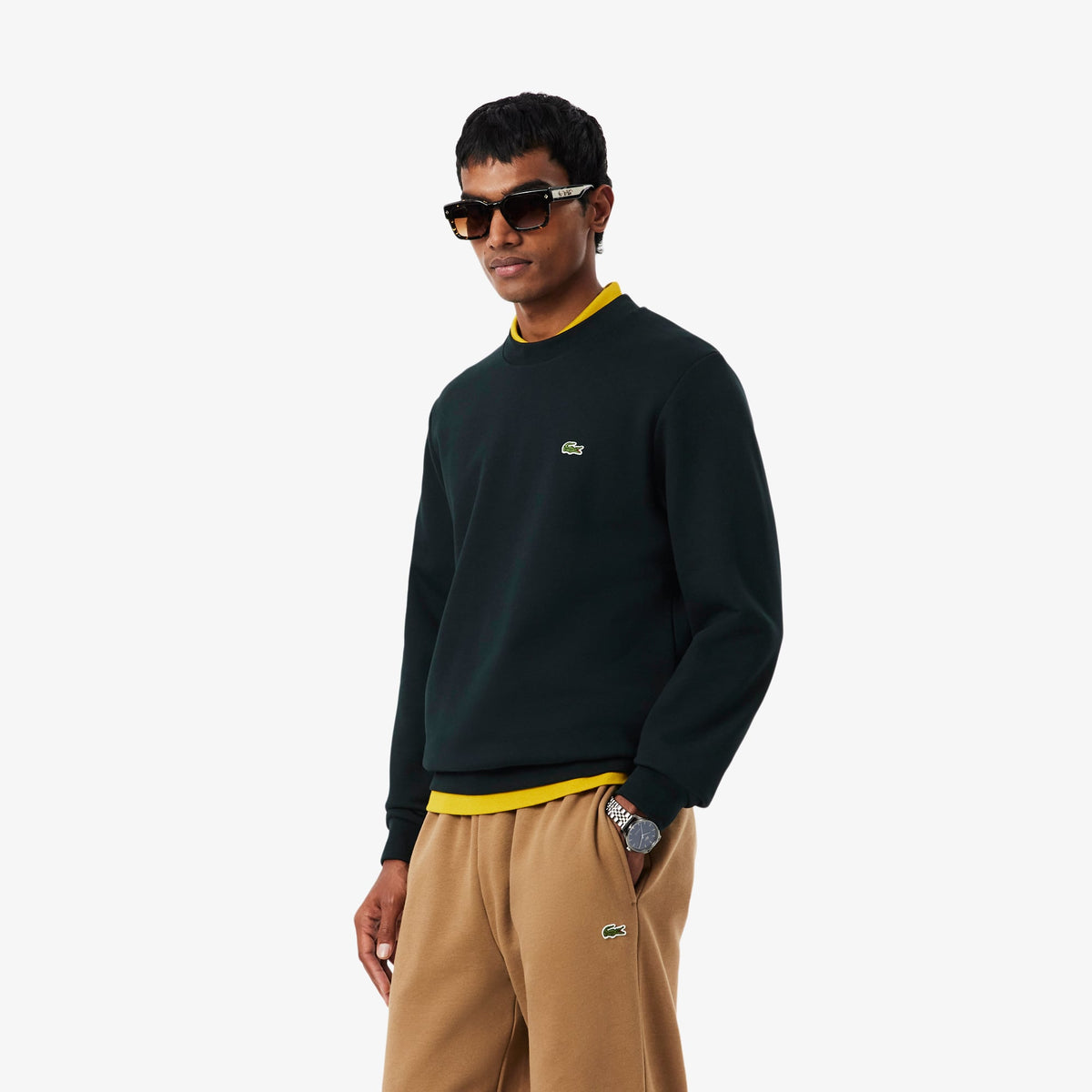LACOSTE SUDADERA DE FELPA DE CORTE CLÁSICO VARECH FONCE SH9801
