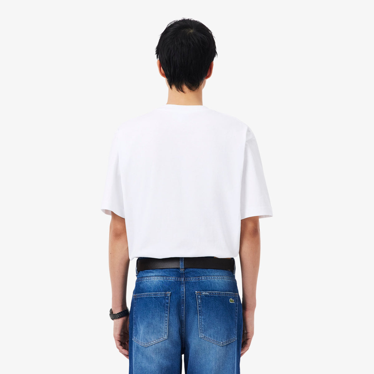 LACOSTE CAMISETA DE PUNTO JERSEY DE ALGODÓN GRUESO BLANC TH0876
