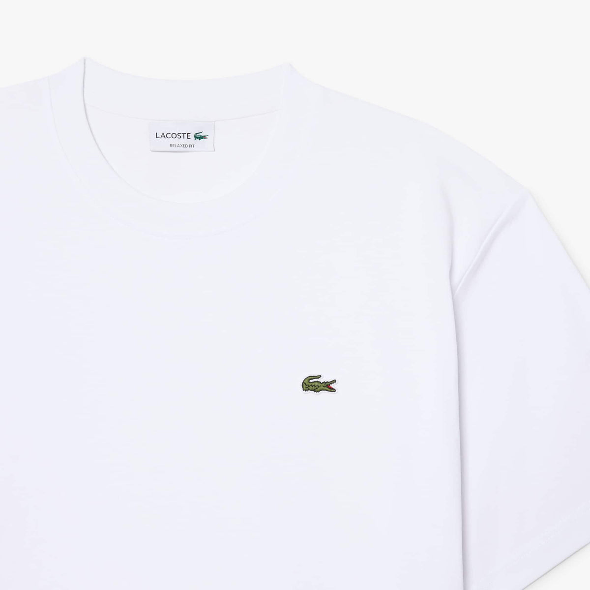 LACOSTE CAMISETA DE PUNTO JERSEY DE ALGODÓN GRUESO BLANC TH0876
