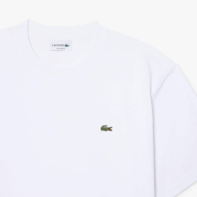 LACOSTE CAMISETA DE PUNTO JERSEY DE ALGODÓN GRUESO BLANC TH0876