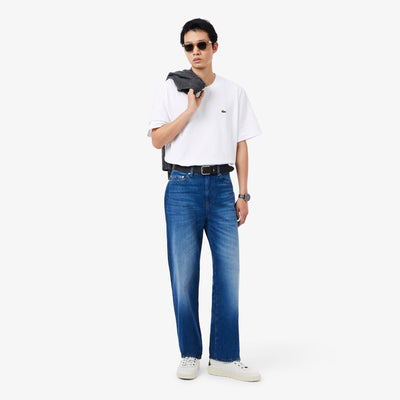 LACOSTE CAMISETA DE PUNTO JERSEY DE ALGODÓN GRUESO BLANC TH0876
