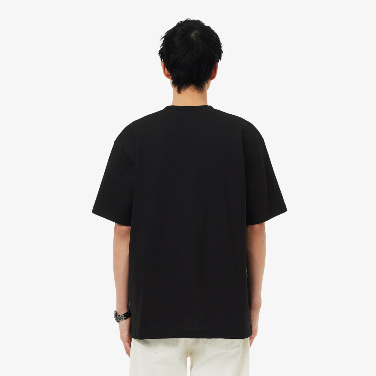 LACOSTE CAMISETA DE PUNTO JERSEY DE ALGODÓN GRUESO NOIR TH0876
