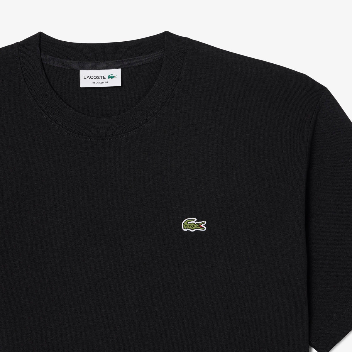 LACOSTE CAMISETA DE PUNTO JERSEY DE ALGODÓN GRUESO NOIR TH0876