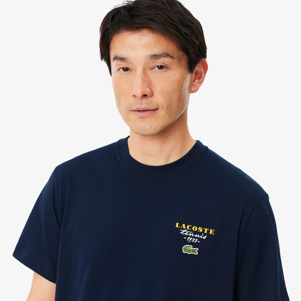 LACOSTE CAMISETA DE PUNTO JERSEY CON BORDADOS Y ESTAMPADOS DE TENIS MARINE TH2430