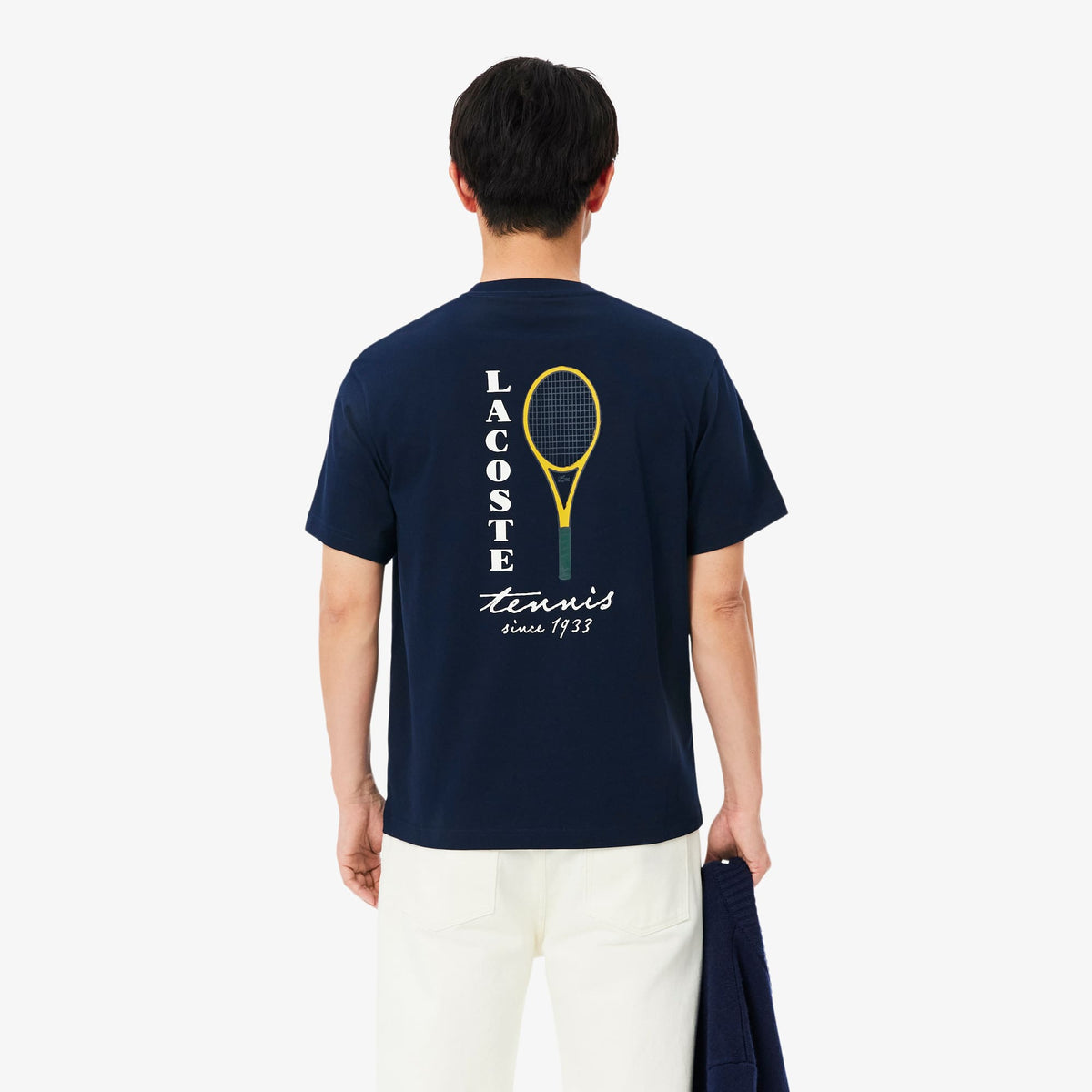 LACOSTE CAMISETA DE PUNTO JERSEY CON BORDADOS Y ESTAMPADOS DE TENIS MARINE TH2430