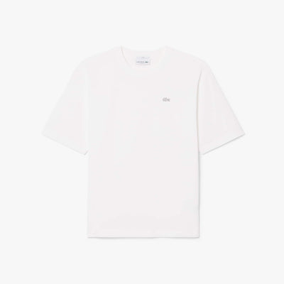 LACOSTE CAMISETA DE PUNTO JERSEY DE ALGODÓN GRUESO CORTE AMPLIO BLANC TH9441