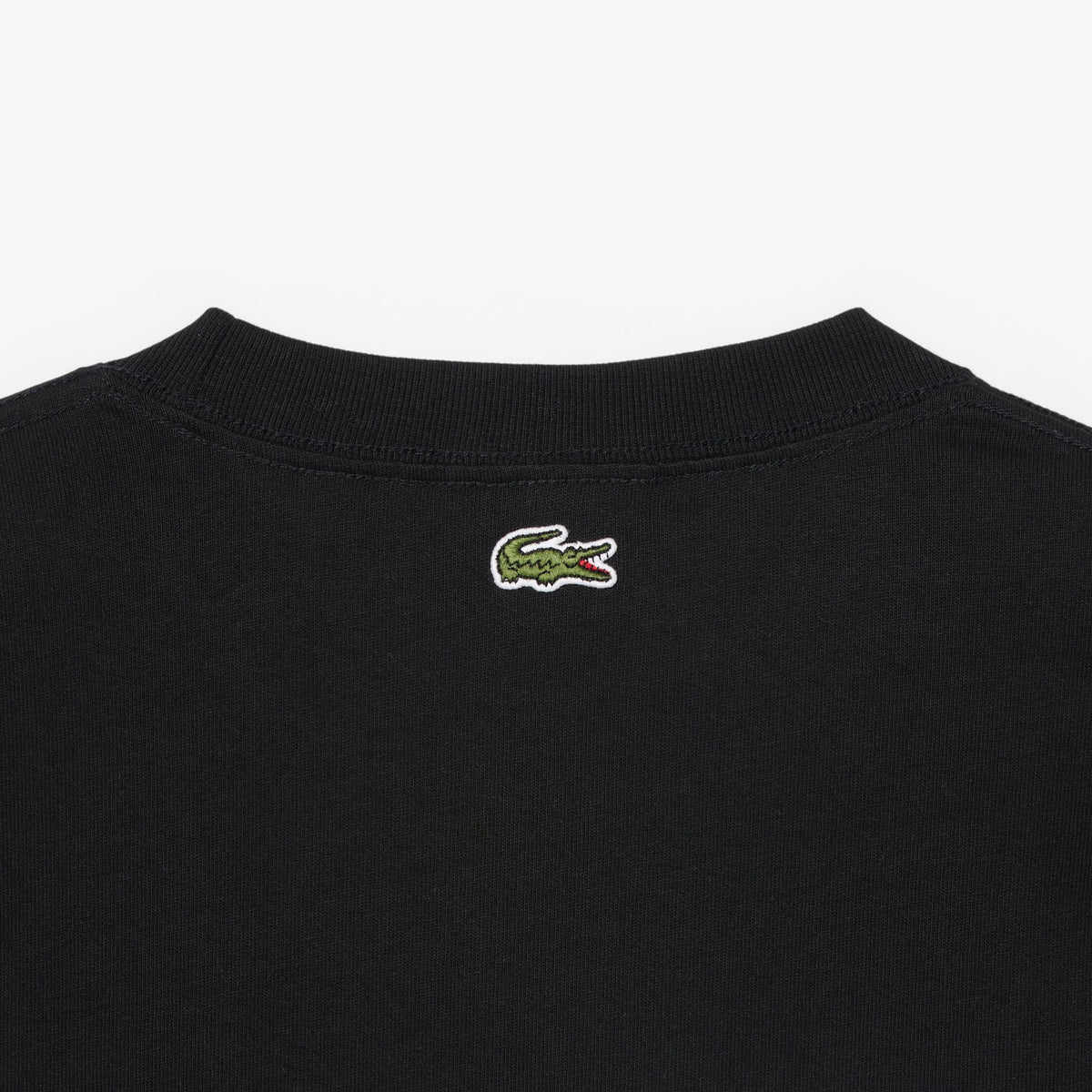 LACOSTE CAMISETA DE PUNTO JERSEY DE ALGODÓN GRUESO CON BORDADO NOIR TH9985