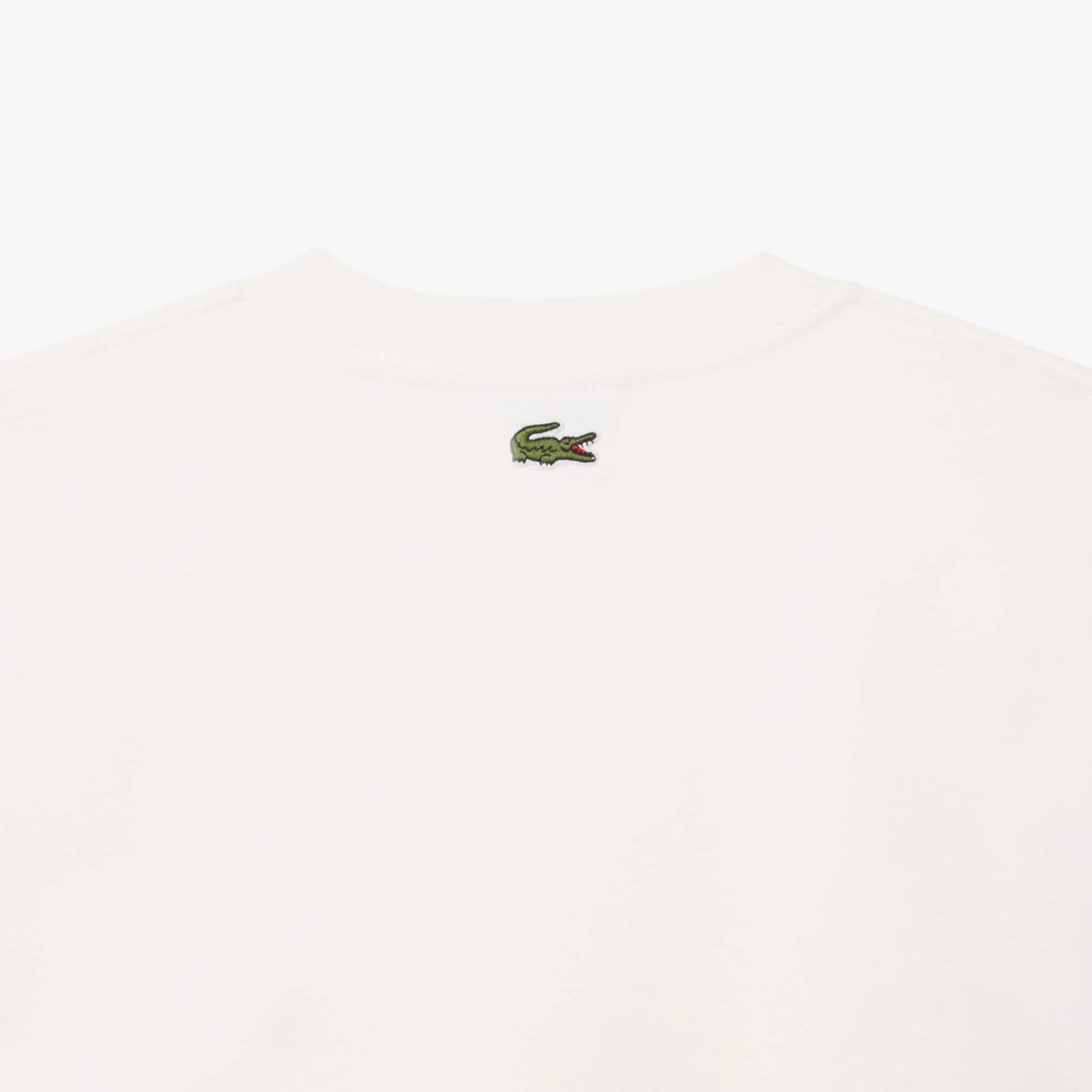 LACOSTE CAMISETA DE PUNTO JERSEY DE ALGODÓN GRUESO CON BORDADO FARINE TH9985