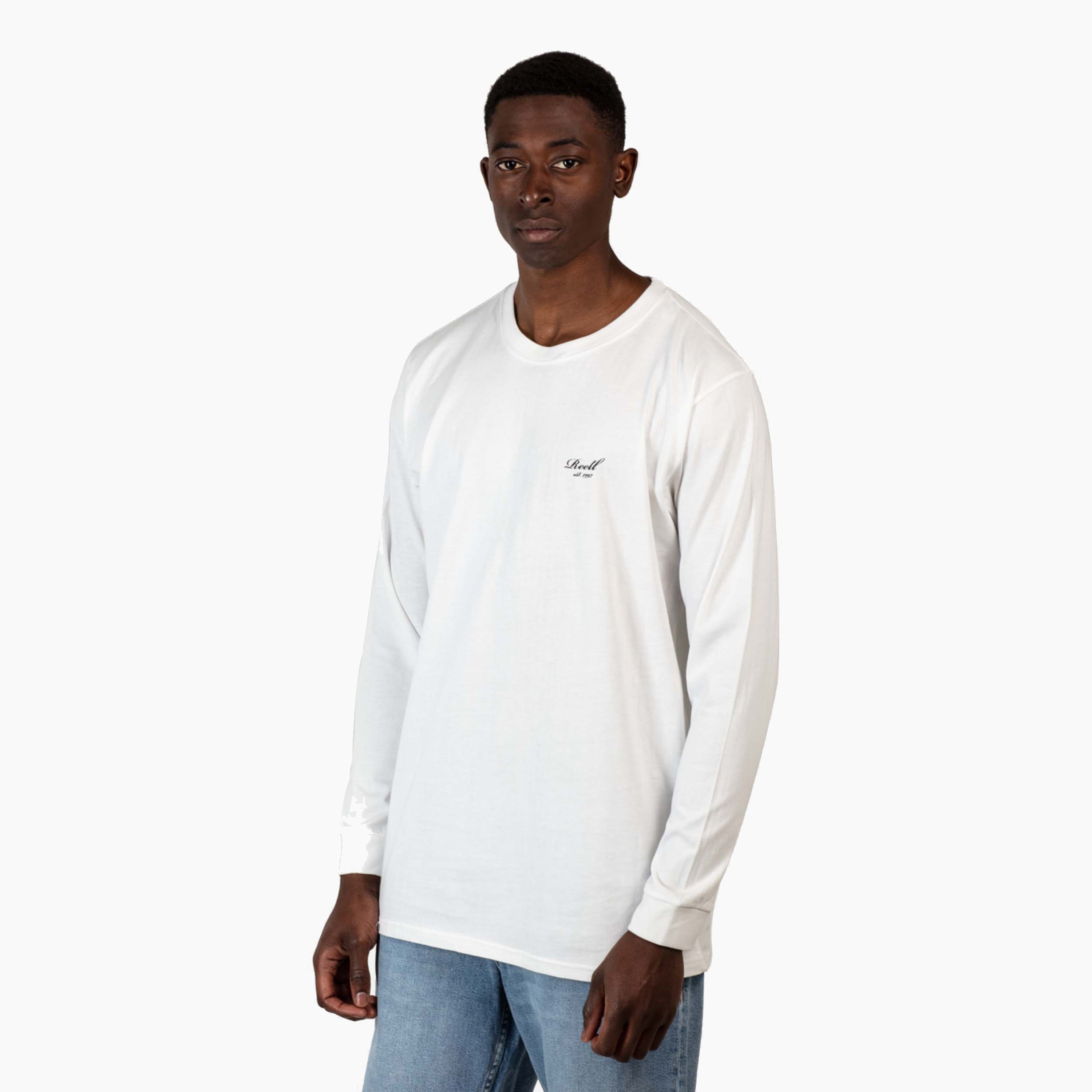 REELL STAPLE LOGO LONGSLEEVE BLANCO