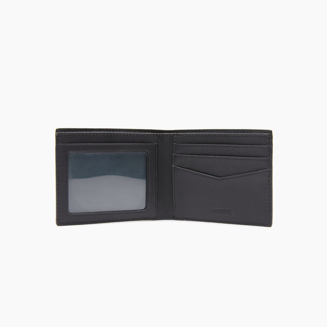 LACOSTE BILLFOLD WITH INTERIOR CARD SLOTS NOIR - NH4014PN