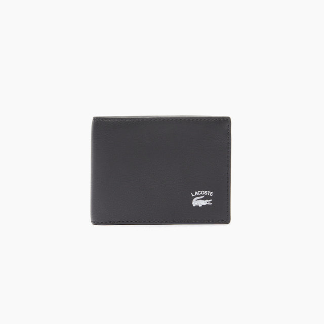 LACOSTE BILLFOLD WITH INTERIOR CARD SLOTS NOIR - NH4014PN