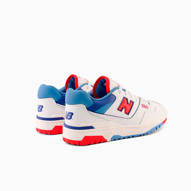 NEW BALANCE 550 WHITE & TRUE RED AND ANTLANTIC BLUE - BB550NCH