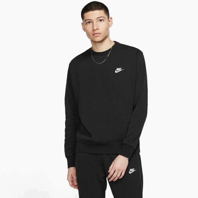 NIKE SPORTWEAR CLUB FLEECE BLK & WHT LOGO