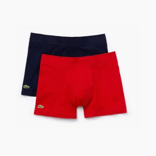 LACOSTE BOXER 2 PAC BLK / RED